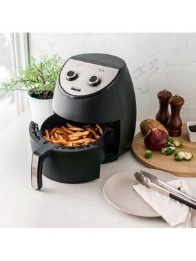 New Bella Pro Series 4.2 qt Air Fryer - Matte Black Broil Bake Reheat Fast Cook